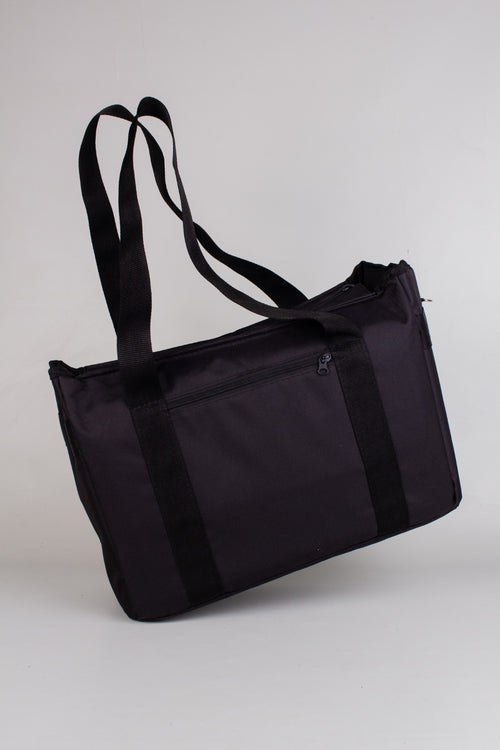 Tote Bag Universitaria negra - lateral